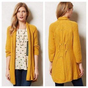 Angel of the North Mustard Yellow Cardigan Sweater